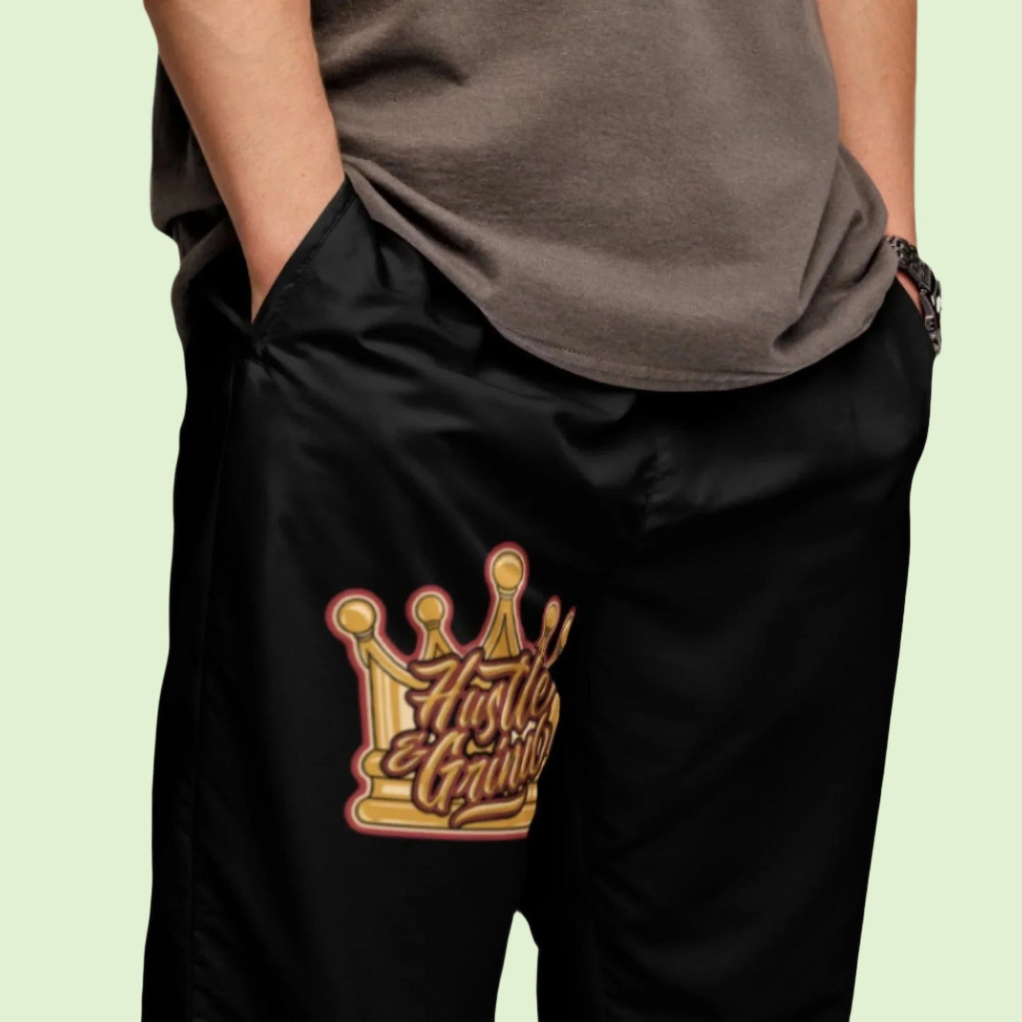 Black Hustle & Grind Signature Logo Joggers