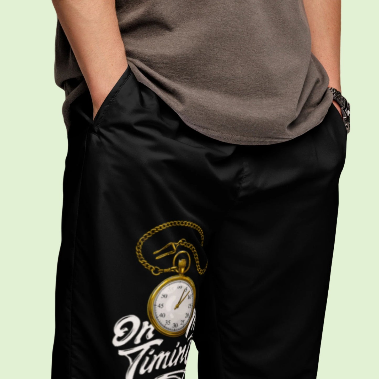 Black On My Timing Stylish Joggers