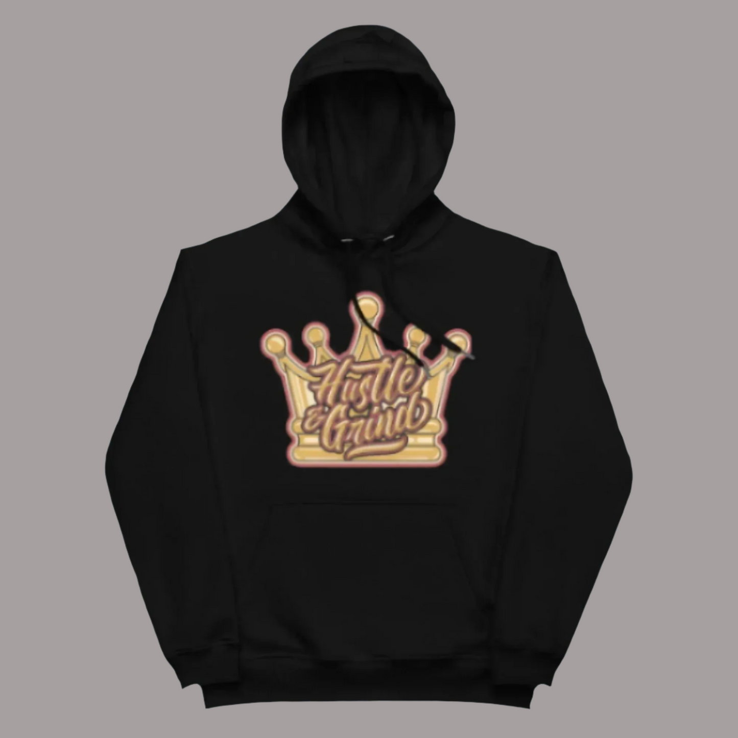 Black Hustle & Grind Signature Logo Hoodie