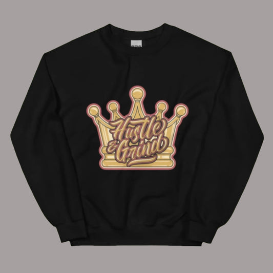 Black Hustle & Grind Signature Logo Sweatshirt