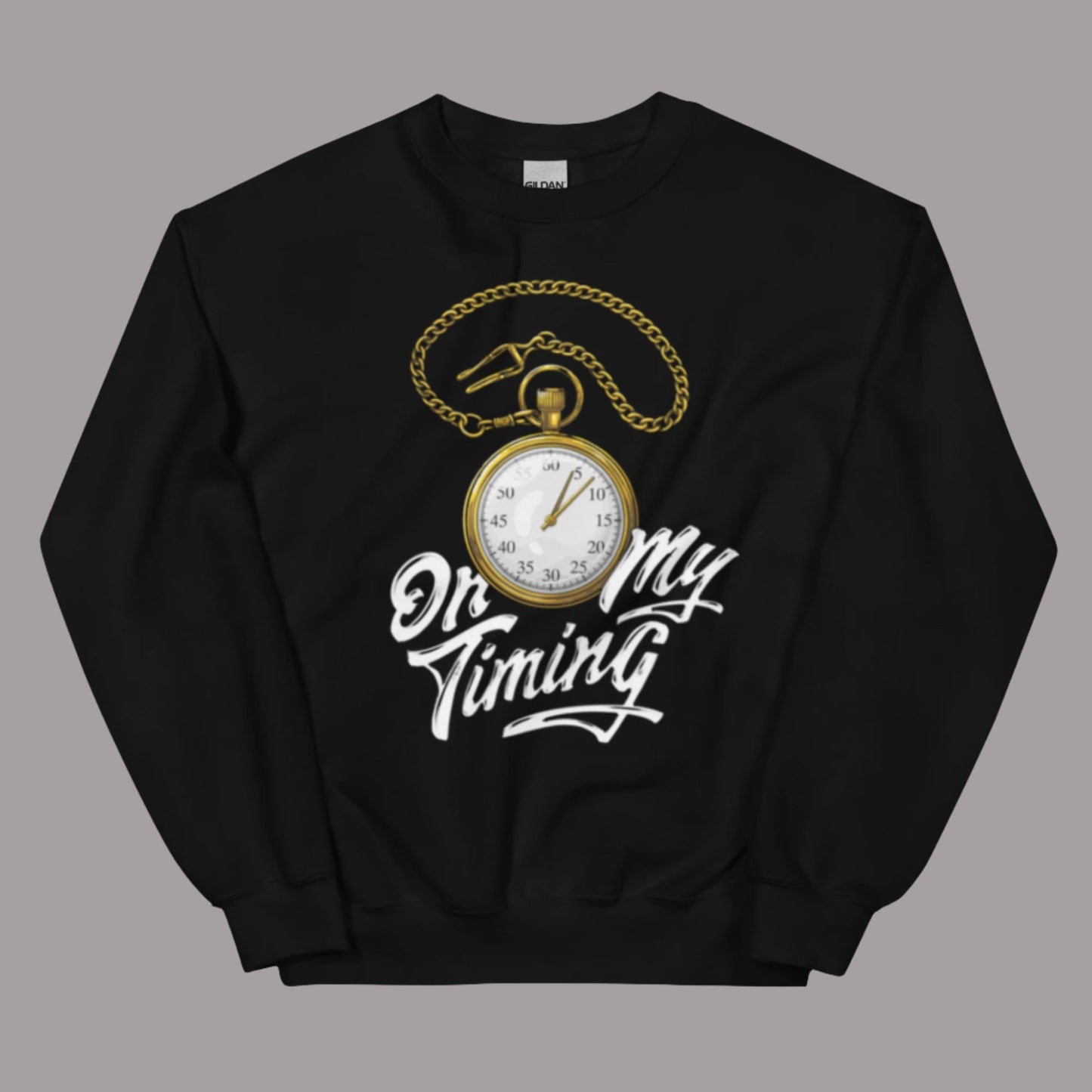 Black On My Timing Stylish Sweatshirt